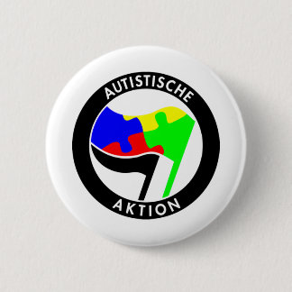 Macaron Rond 5 Cm Action autiste d'Autistische Aktion