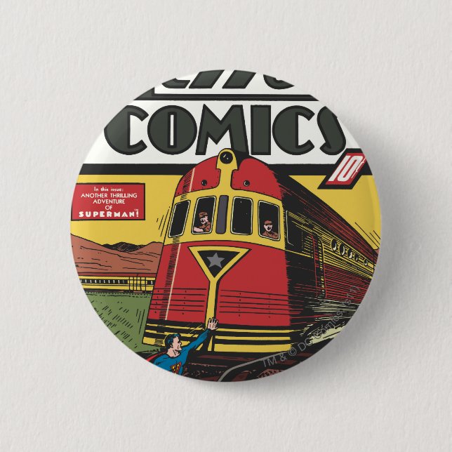 Macaron Rond 5 Cm Action Comics - juin 1939 (Devant)