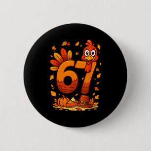 Macaron Rond 5 Cm Action de grâce drôle dinde 6 7 Action de grâce 67
