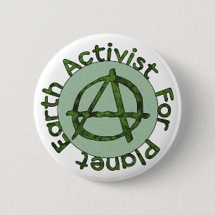 Macaron Rond 5 Cm Activiste de la terre