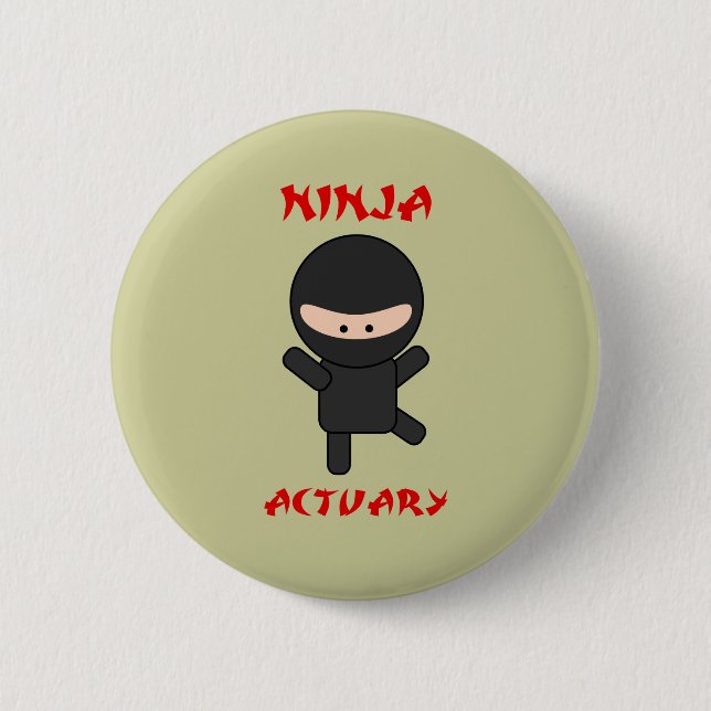 Macaron Rond 5 Cm Actuaire de Ninja (Devant)
