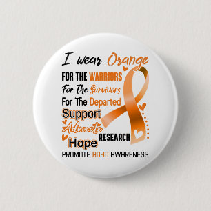 Macaron Rond 5 Cm ADHD Awareness Month Ribbon Gifts