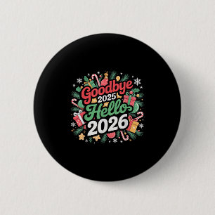 Macaron Rond 5 Cm Adieu 2025 Bonjour 2026 Joyeux Noël Heureux Nouvea