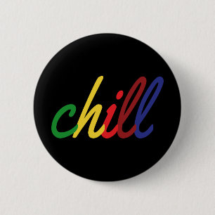 Macaron Rond 5 Cm Ado Fille Chill Couleurs rétro