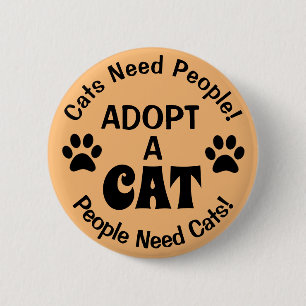 Macaron Rond 5 Cm Adopter une empreinte de patte de chat Bouton