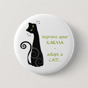 Macaron Rond 5 Cm Adoptez un chat