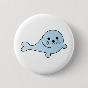 Macaron Rond 5 Cm Adorable Baby Seal