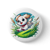 Adorable chiot joyeux courant