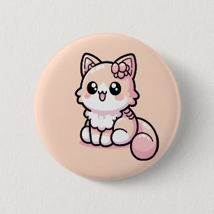 Macaron Rond 5 Cm Adorable Kawaii Kitty