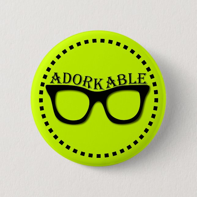 Macaron Rond 5 Cm Adorkable - dork (Devant)