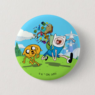 Macaron Rond 5 Cm Adventure Time Finn's Backpack Adventure Gear