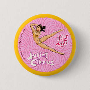 Macaron Rond 5 Cm Aerialist de cirque