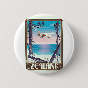 Macaron Rond 5 Cm Affiche de voyage du Danemark