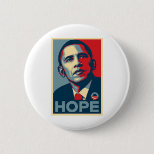 Macaron Rond 5 Cm Affiche d'espoir de Barack Obama