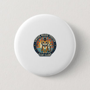 Macaron Rond 5 Cm Affiche Magie de Cirque Chat Mignon Design - Cirqu