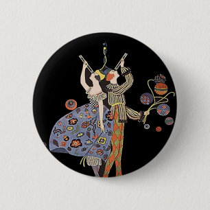 Macaron Rond 5 Cm Affiche vintage de l'art déco WW1