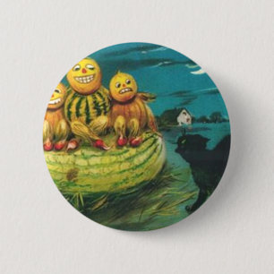 Macaron Rond 5 Cm Affiches vintages de classique de cartes de voeux