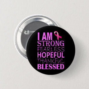 Macaron Rond 5 Cm Affirmation du ruban rose inspirationnelle