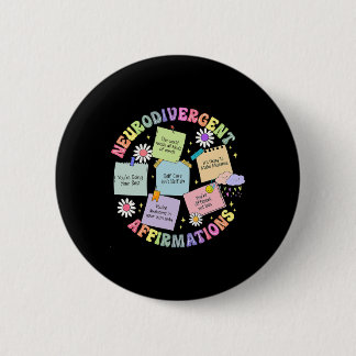 Macaron Rond 5 Cm Affirmations neurodivergents Sensibilisation à l'a