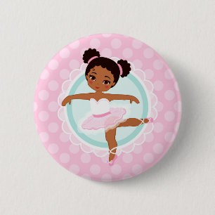 Macaron Rond 5 Cm African American Ballerina
