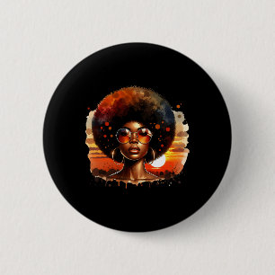 Macaron Rond 5 Cm Afro Femmes Black Pride Africaine Américaine Melan