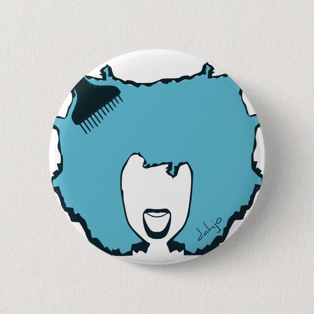 Macaron Rond 5 Cm Afro Pick (Devant)