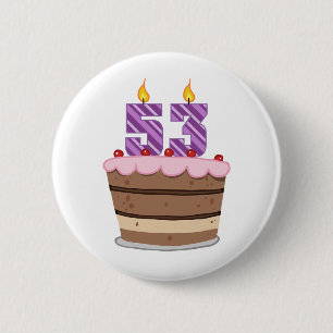 Macaron Rond 5 Cm Âge 53 sur gâteau d'anniversaire