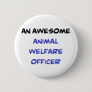 Macaron Rond 5 Cm agent de bien-être animal2, bouton génial
