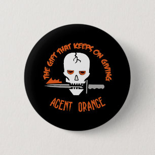 Macaron Rond 5 Cm Agent Orange l'OBSCURITÉ de cadeau