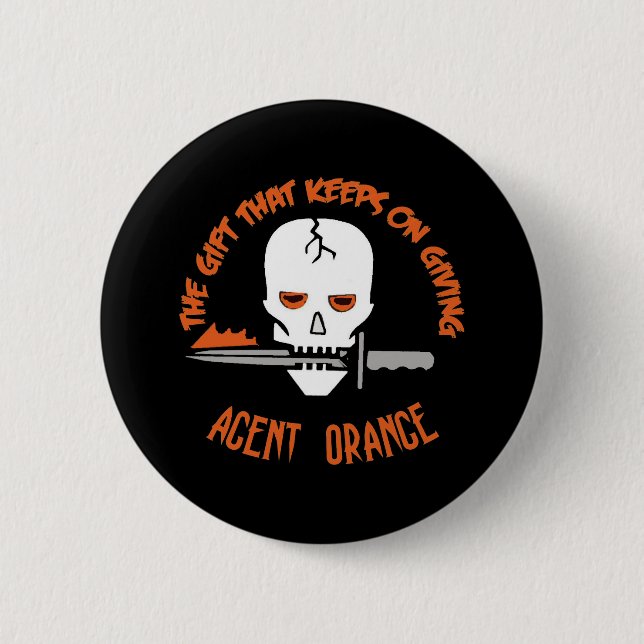 Macaron Rond 5 Cm Agent Orange The Gift DARK (Devant)