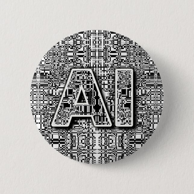 Macaron Rond 5 Cm AI Chip Art (Devant)