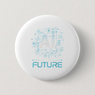 Macaron Rond 5 Cm Ai Est Le Futur Don Artificiel D'Intelligence _ Un