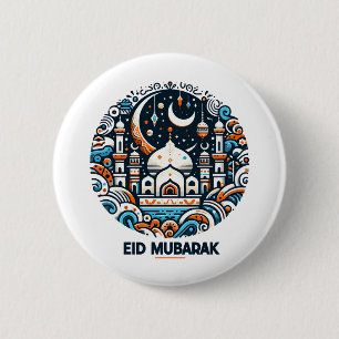 Macaron Rond 5 Cm Aïd Moubarak Décoré Croissant Coloré Mosquée Art