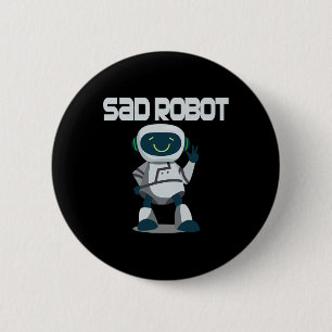 Macaron Rond 5 Cm Aidenacesarmy lutte contre le cancer triste robot