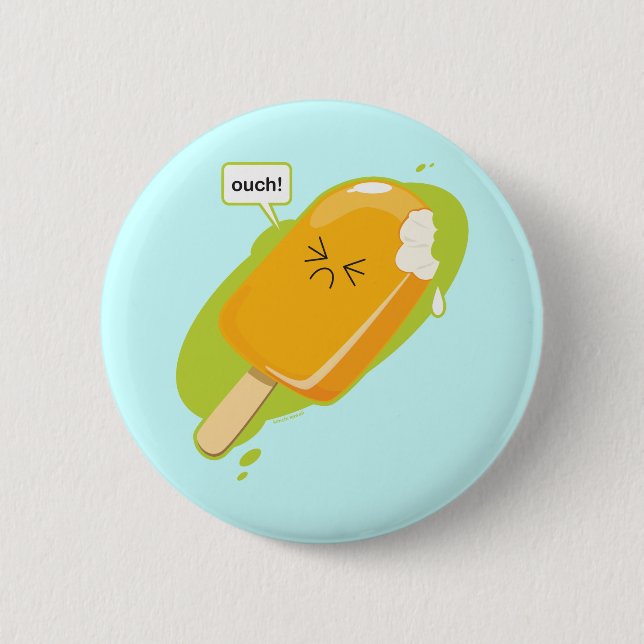 Macaron Rond 5 Cm Aïe ! (Devant)