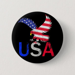 Macaron Rond 5 Cm Aigle des États-Unis