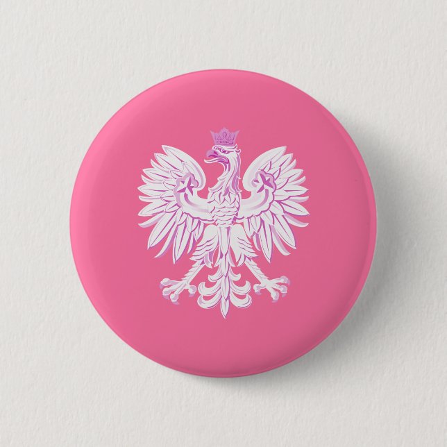 Macaron Rond 5 Cm Aigle polonais (Devant)