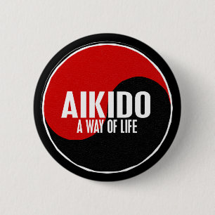 Macaron Rond 5 Cm Aikido 1 de Yin Yang