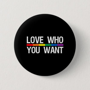 Macaron Rond 5 Cm Aimer Qui Vous Voulez Rainbow Drapeau Lesbian Gay
