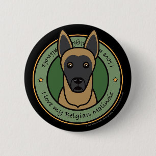 Macaron Rond 5 Cm Aimez mon Malinois