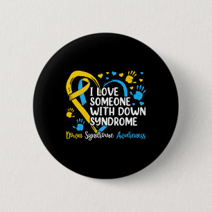 Macaron Rond 5 Cm Aimez Quelqu'Un Avec Le Syndrome De Down S