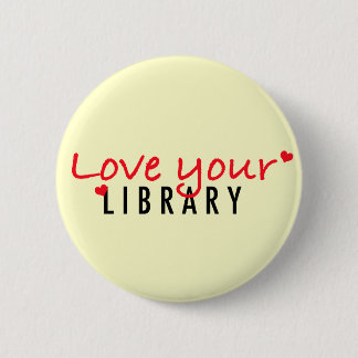 Macaron Rond 5 Cm Aimez votre bibliothèque