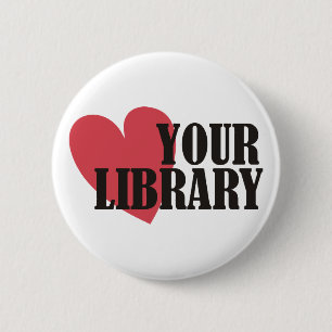 Macaron Rond 5 Cm Aimez votre bibliothèque