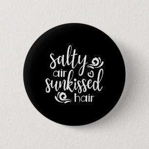 Macaron Rond 5 Cm Air Salé Cheveux Rouchis Vacances Été Océan