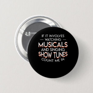 Macaron Rond 5 Cm Airs de observation d'exposition de musicaux
