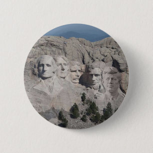 Macaron Rond 5 Cm Ajouter JFK au Mont Rushmore