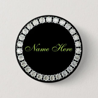 Macaron Rond 5 Cm Ajouter un diamant personnalisable par nom