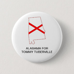 Macaron Rond 5 Cm ALABAMA pour TOMMY TUBERVILLE GOUVERNEUR Bouton
