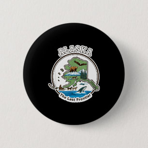 Macaron Rond 5 Cm Alaska, l'aventure artistique de la faune de la de