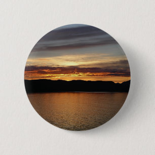 Macaron Rond 5 Cm Alaskan Sunset II Belle photographie de l'Alaska